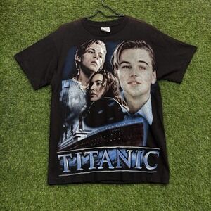 Titanic Shirt Mens Large AOP All Over Print Jack Rose Wild Oats Boot Single